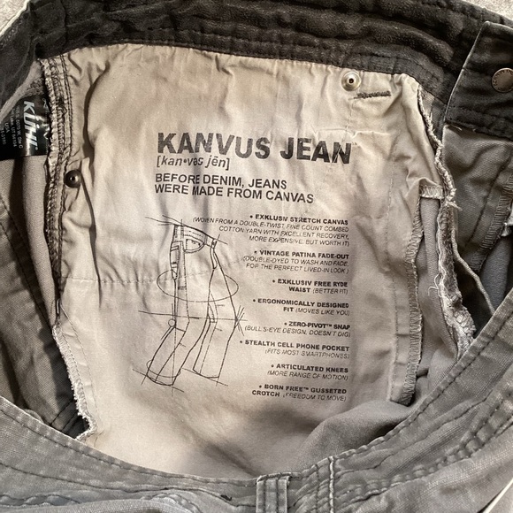 Kuhl Men’s Kanvus Jeans Grey Color Style 5114 36x29 Outdoor Work Patina Dye - Picture 12 of 13